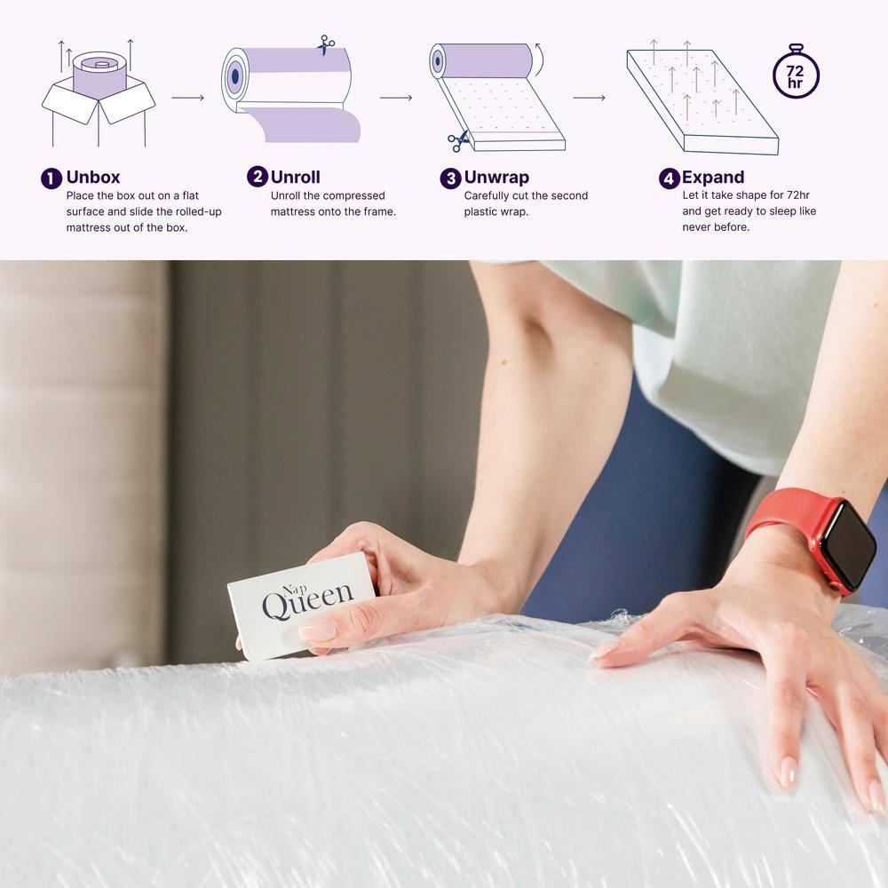 Nap Queen Elizabeth, Cooling Gel Infused Medium Firm Memory Foam Mattress