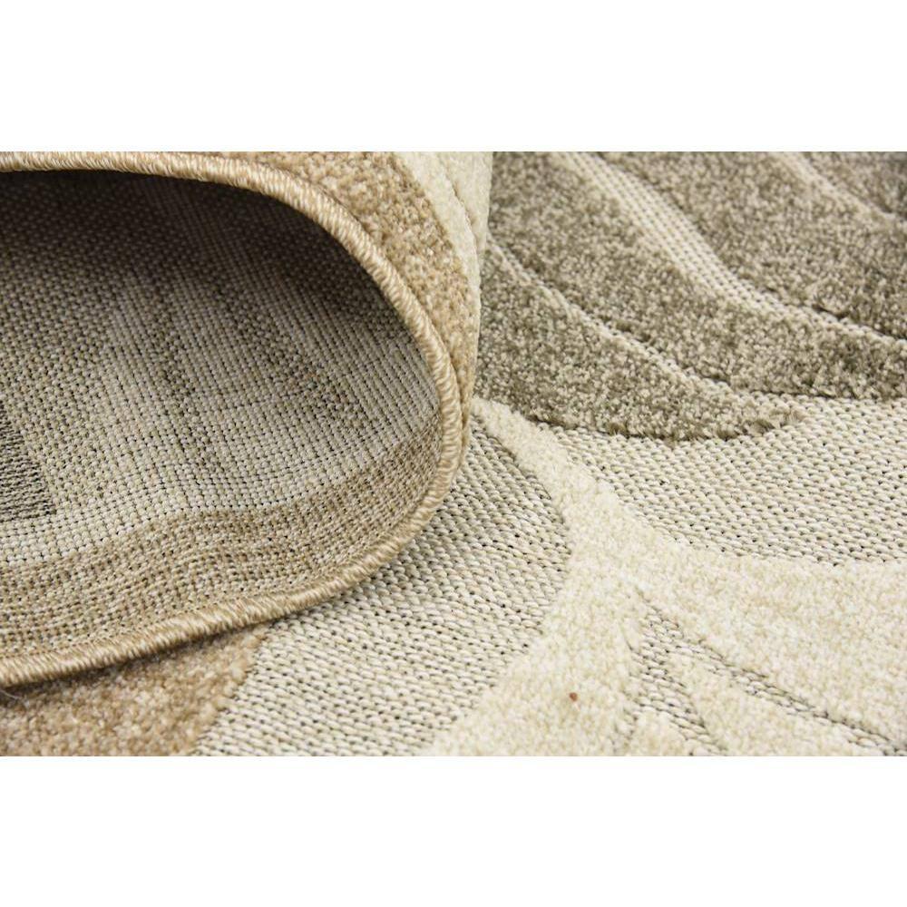 Unique Loom 6' 1 x 9' 0 Beige Outdoor Botanical Augusta Area Rug