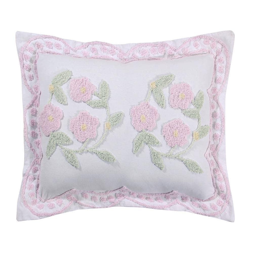Better Trends Bloomfield 100% Cotton Pillow Sham 22" x 27" Floral Pattern Machine Washable All Season Pillow Cover