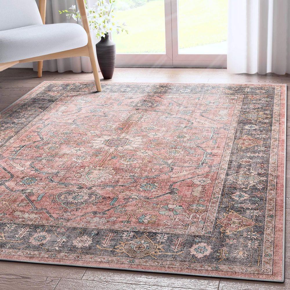 Kehr Antigua Vintage Persian Oriental Coral Flat-Weave Rug