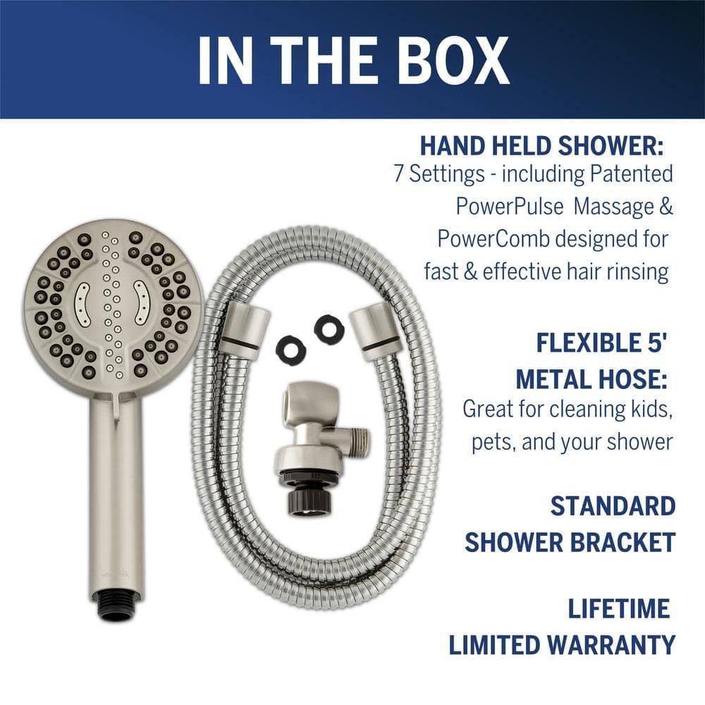 Waterpik PowerPulse Massage HairCare+ Hand Held Shower Head