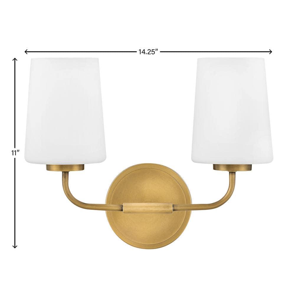 Fitz 2 Light Frosted Dimmable Vanity Light