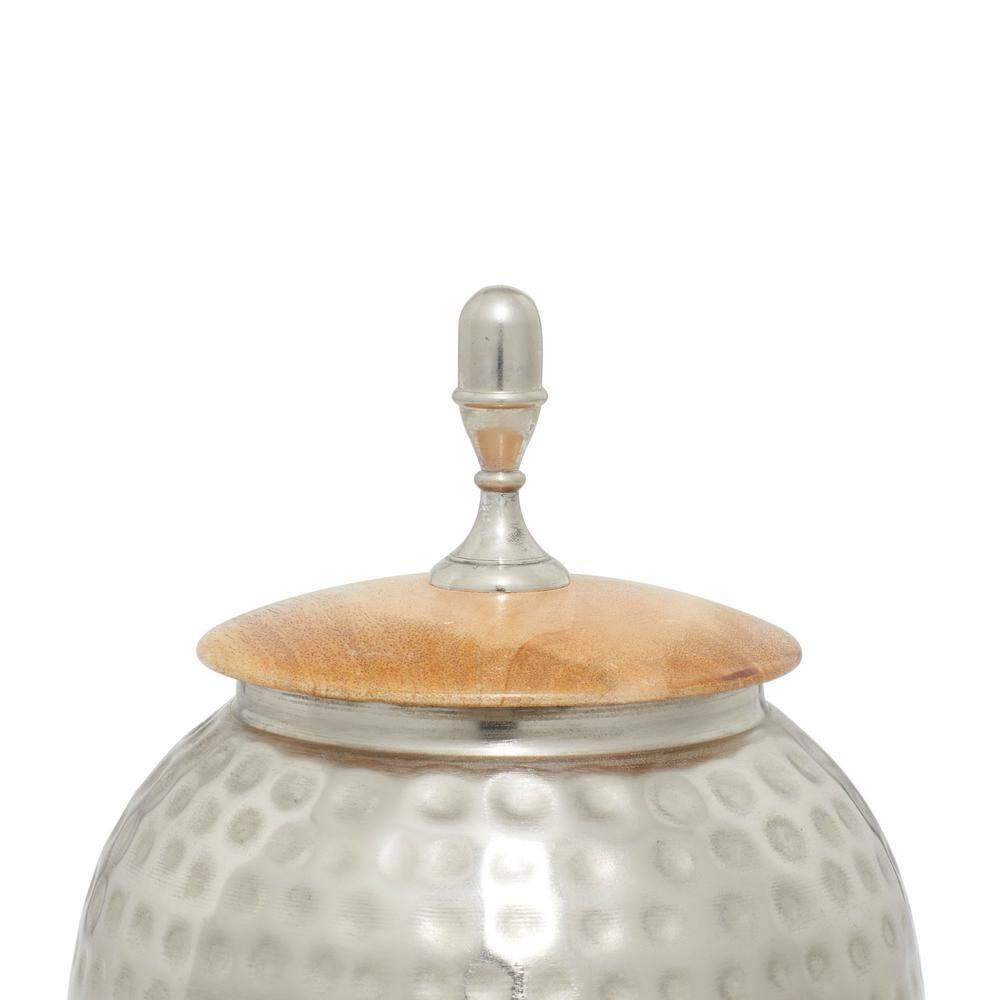 Trent Austin Design® Montevallo Silver Metal Hammered Living Room Decorative Jars