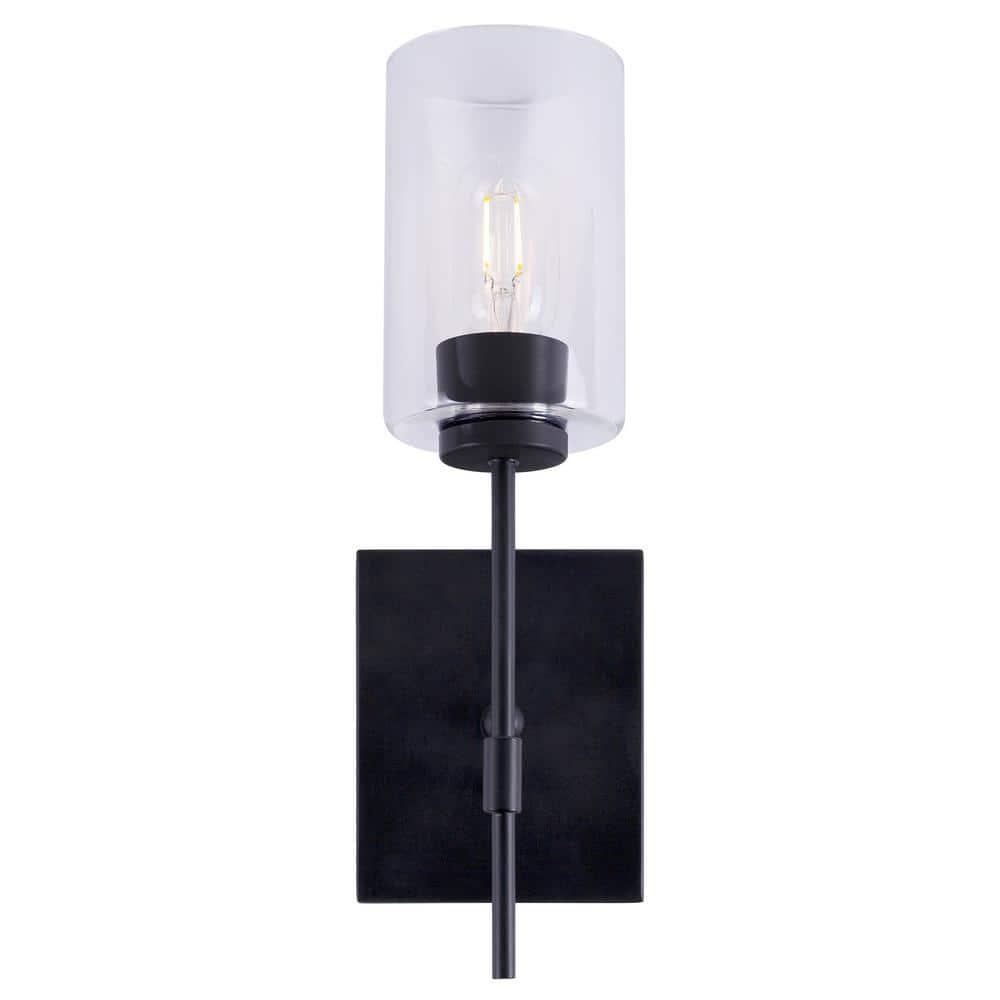 Forte Lighting 2612-01 Faye Wall Sconce - Black