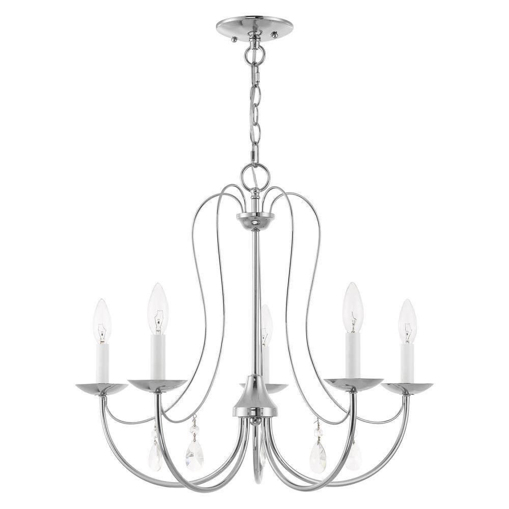 Livex Lighting Mirabella 5 - Light Chandelier in  Polished Chrome