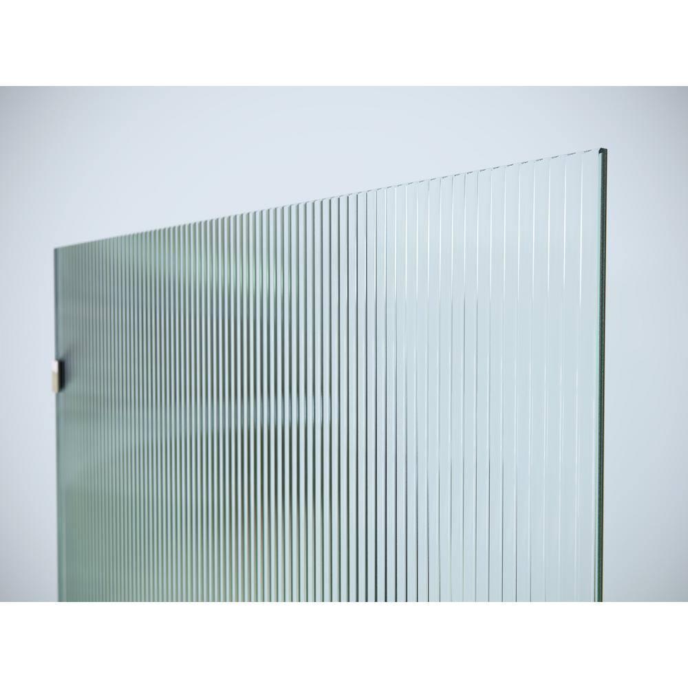 Gaia 40 in. x 78 in. Frameless Fluted Single Fixed Shower Panel