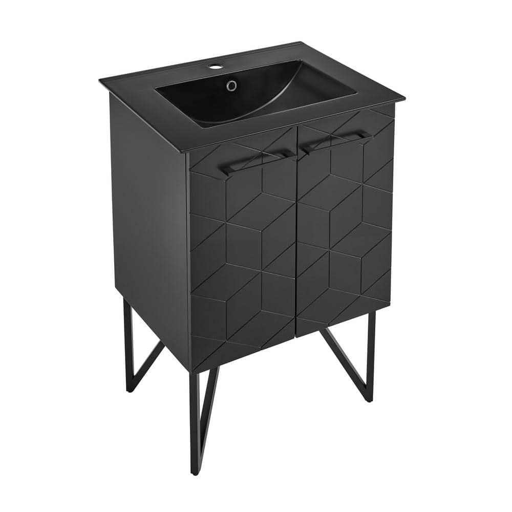 Annecy 24 In. Bathroom Vanity With Ceramic Sink Top