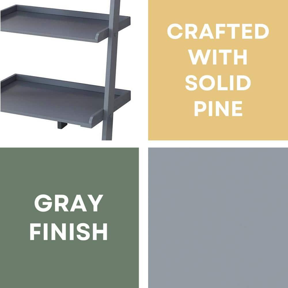 Convenience Concepts American Heritage Bookshelf Ladder, Gray