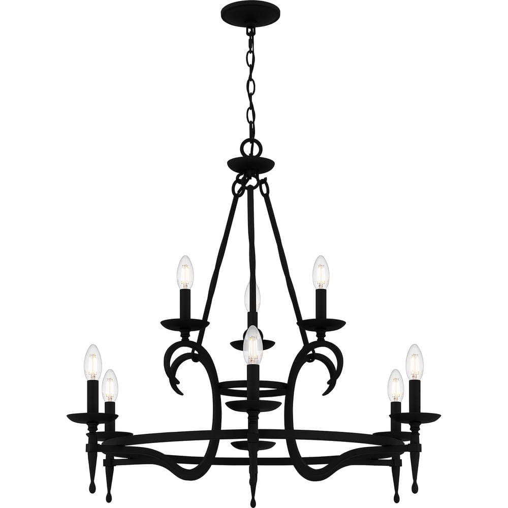 Quoizel Lighting Octavia 9 - Light Chandelier in  Earth Black