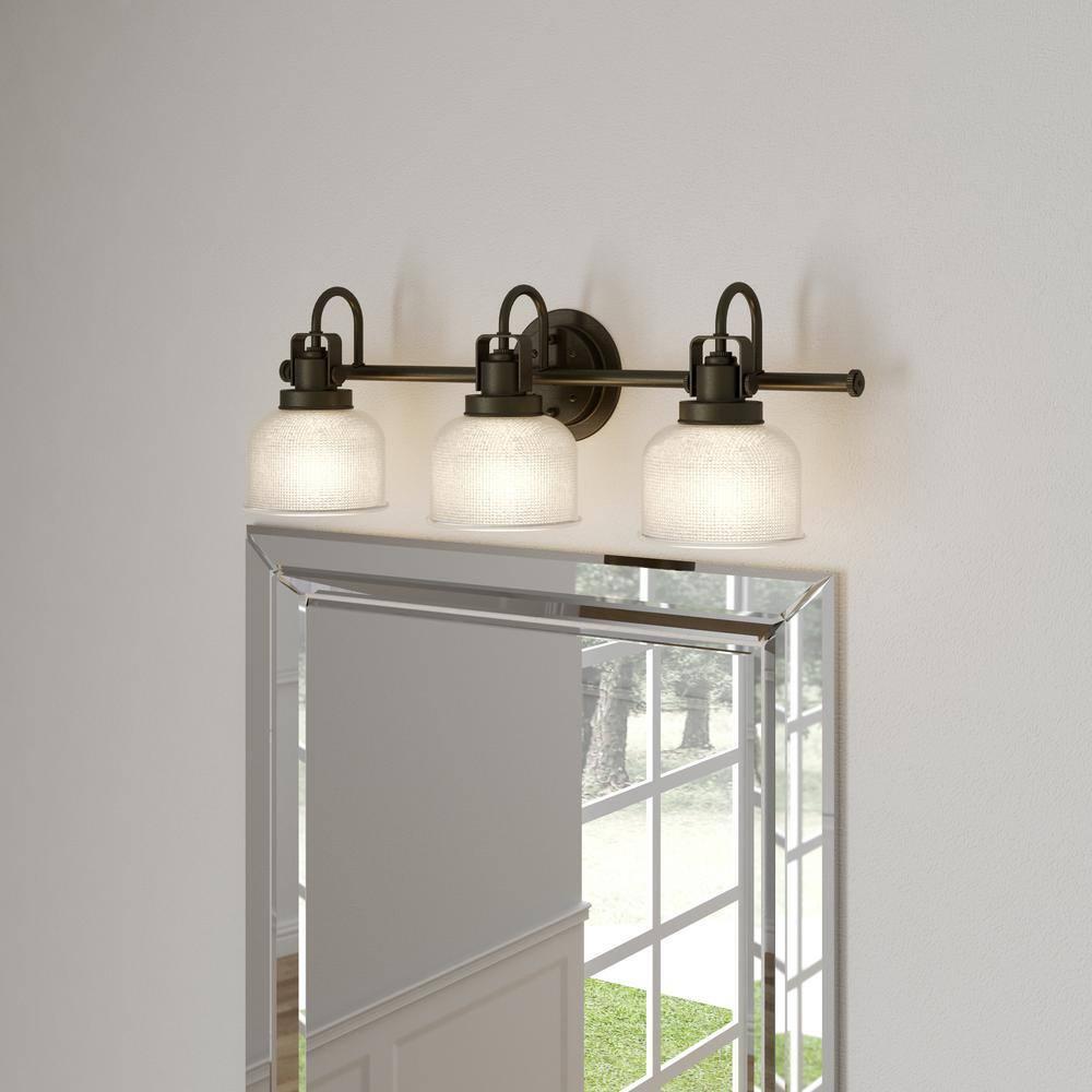 Rosser 3 Light Transparent Dimmable Vanity Light