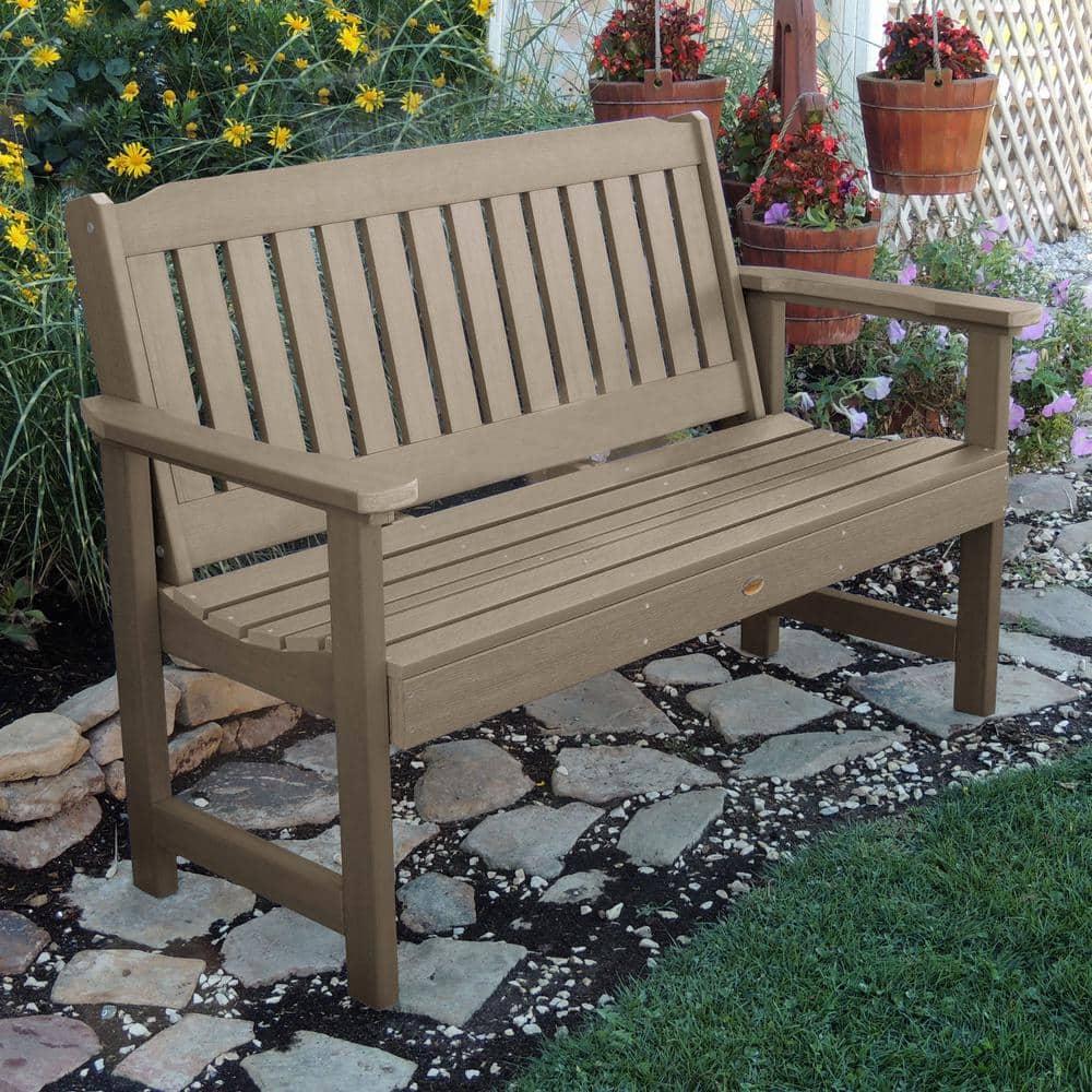 highwood  Lehigh 5-foot Eco-friendly Synthetic Wood Garden Bench Woodland Brown