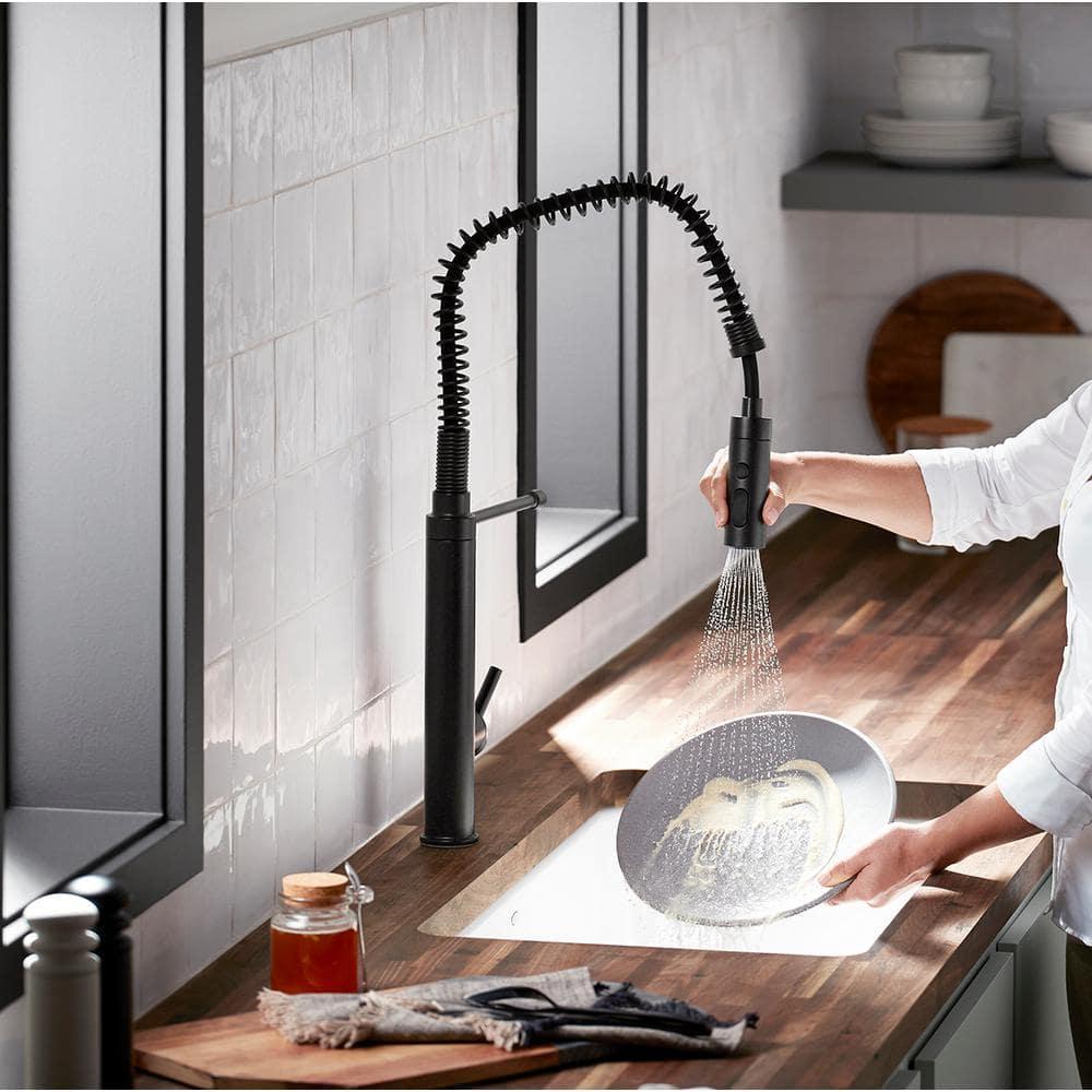 Kohler Purist® Single Handle Semi-Professional Pre-Rinse Kitchen Faucet with Pull Down Sprayer
