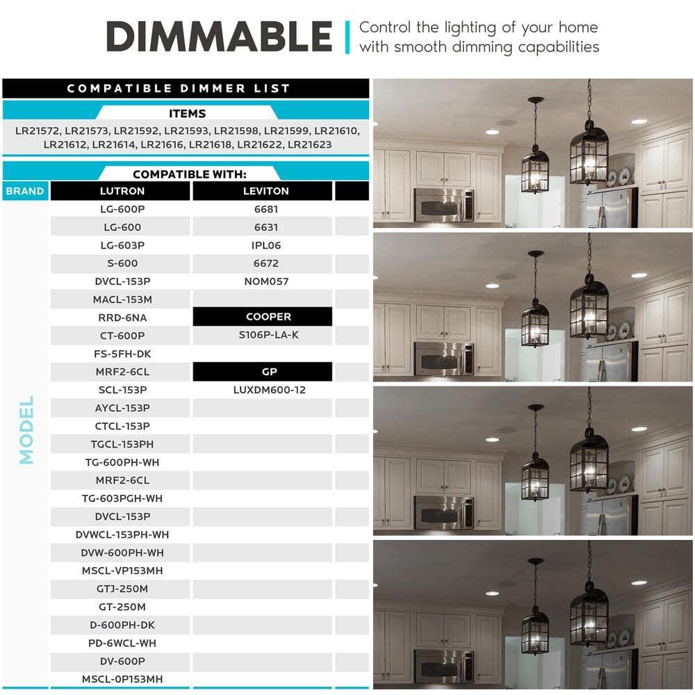 Luxrite 7W Candelabra LED Light Bulbs 100 Watt Equivalent 4000K Cool White 800 Lumens B11 Dimmable Damp Rated E12 6-Pack