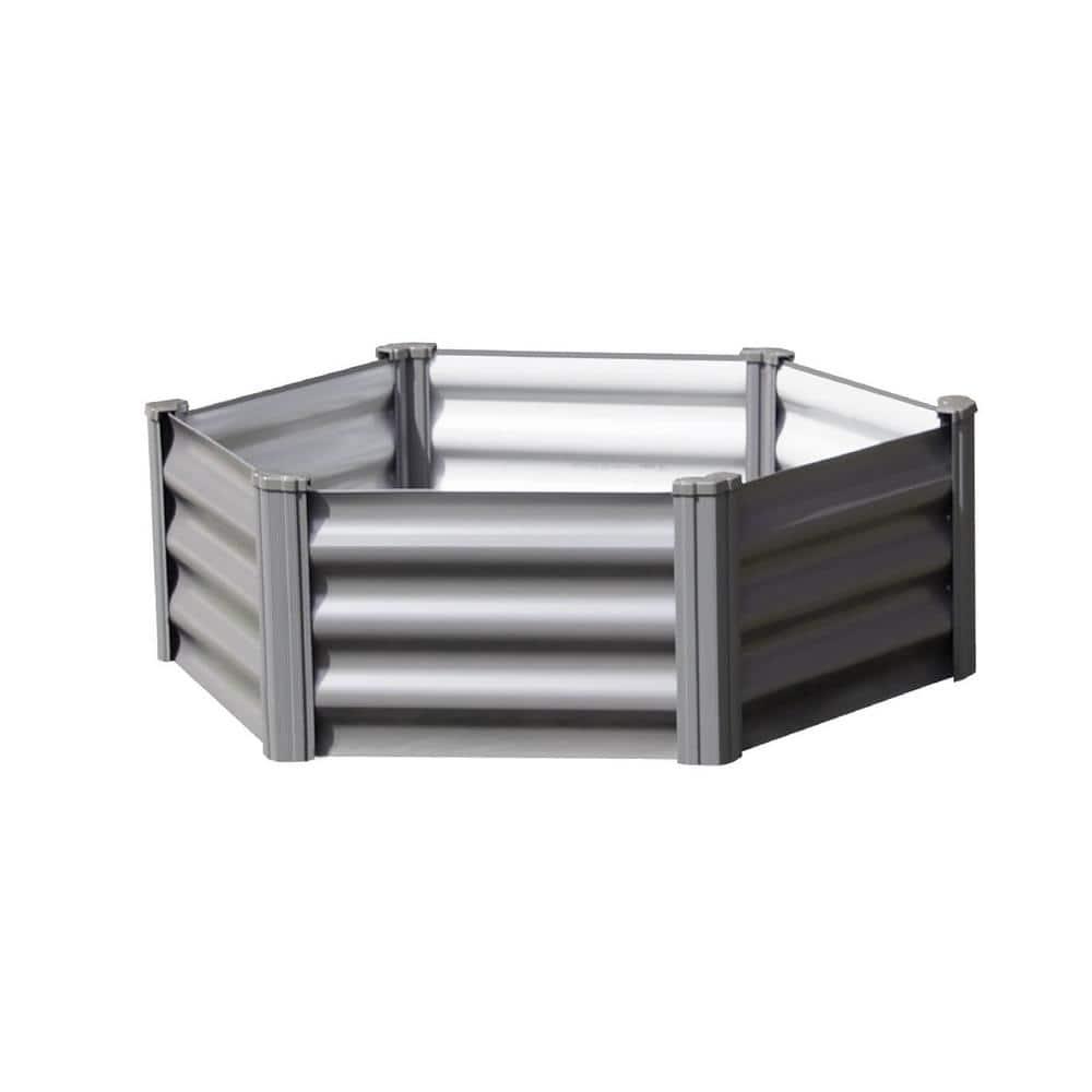 The Organic Garden Co Hakea 3.28' x 3.28' Metal Hex Garden Bed