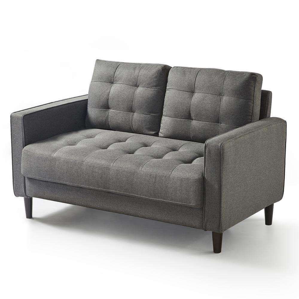 52" Benton Loveseat Sofa Dark Gray - Zinus