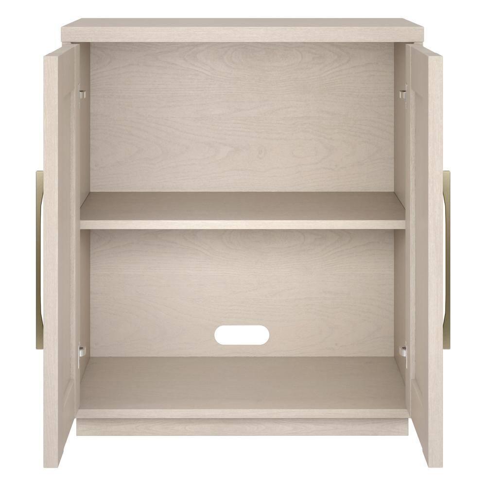 Evelyn&Zoe Tillman 28" Wide Rectangular Accent Cabinet, Alder White