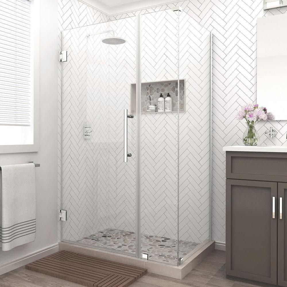 Bromley 72" H Semi-Frameless Rectangle Reversible Shower Enclosure