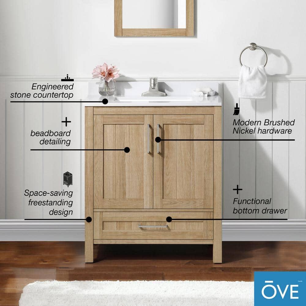 OVE Decors Kansas 30" Single Bathroom Vanity, in White Oak Finish & Reviews | Wayfair
