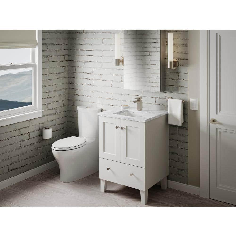 Verticyl Vitreous China Square Undermount Bathroom Sink with Overflow