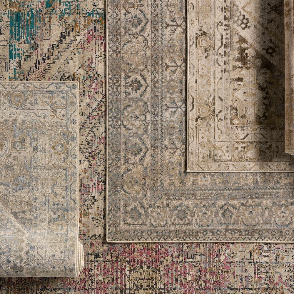 Jaipur Living Indoor Outdoor 2x4 Area Rug, Boho, Gold/Ivory