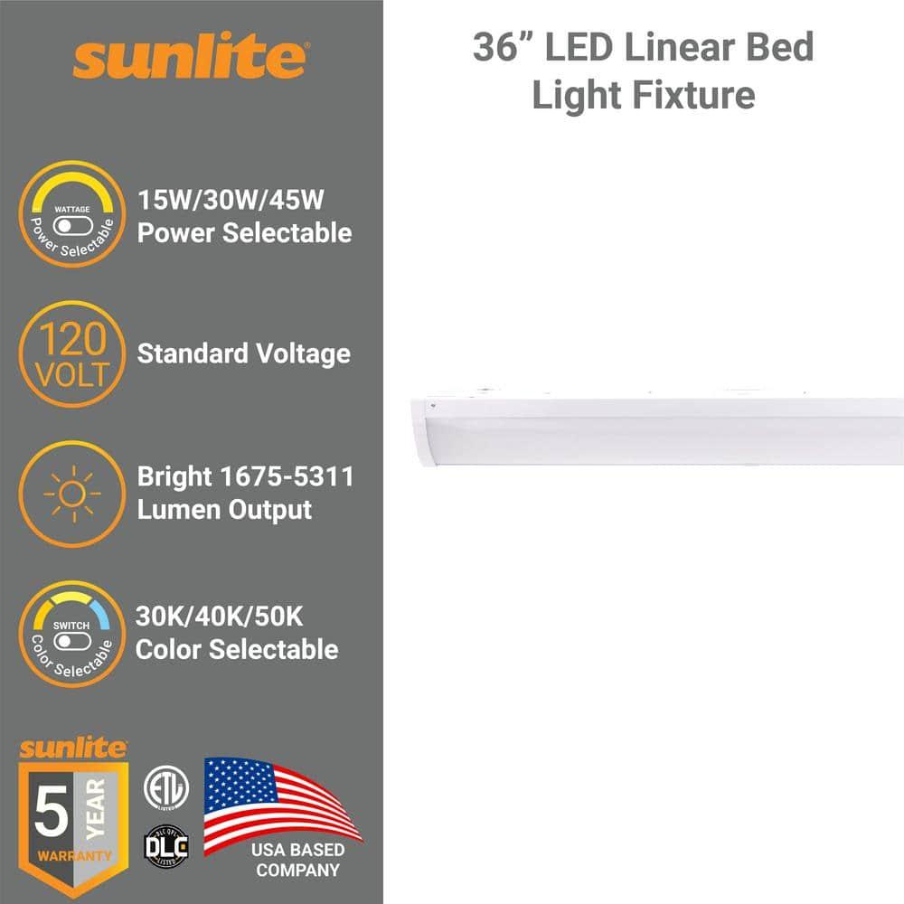 36-Inch Adjustable White LED Linear Bathroom Light Fixture