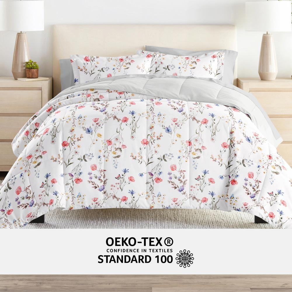 IEnjoy Home 7-Piece Bedding Bundle - Pattern Comforter and Sheet Set