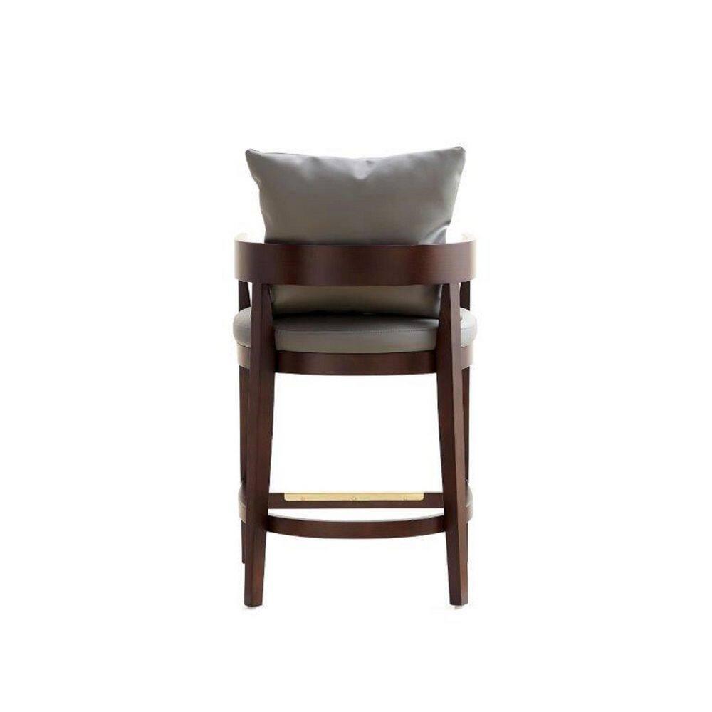 Ritz Beech Wood Counter Height Barstool Gray - Manhattan Comfort