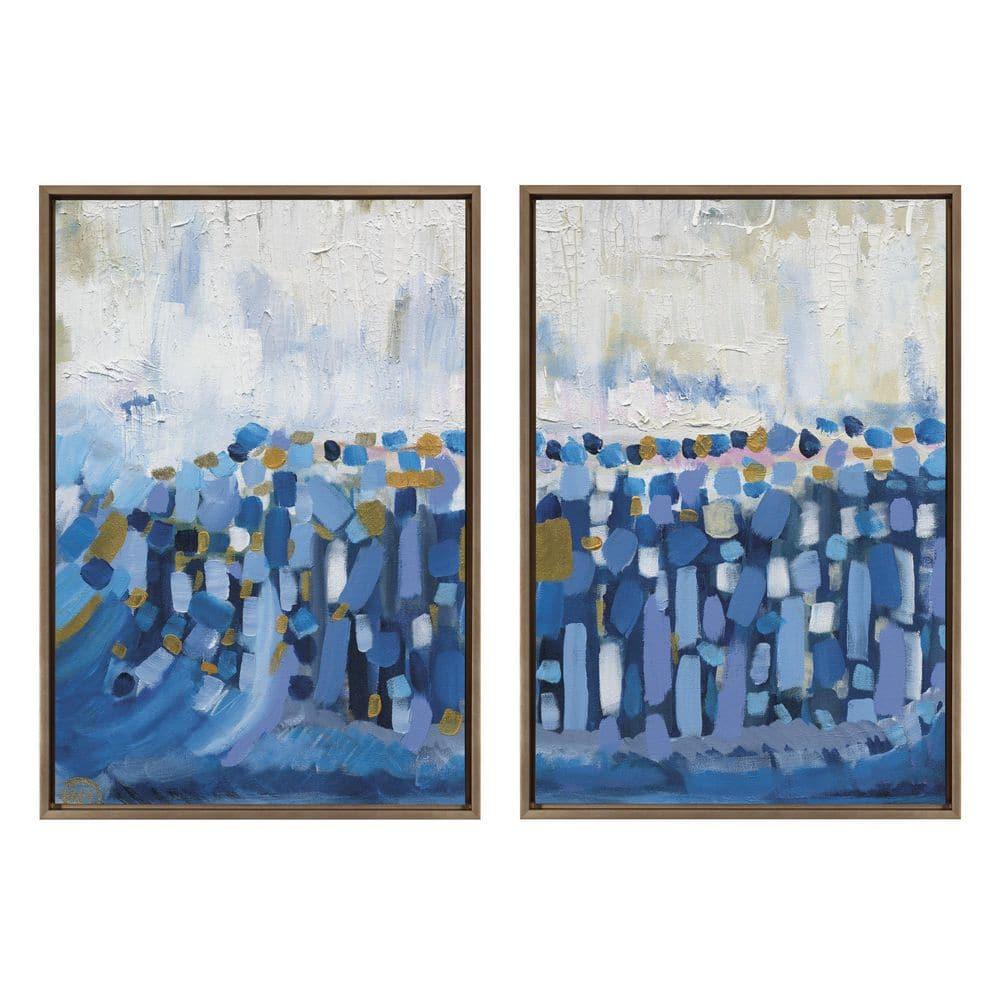 (Set of 2) 23" x 33" Sylvie Queen Elizabeth II Framed Canvas Set by Leah Nadeau Gold - Kate & Laurel All Things Decor