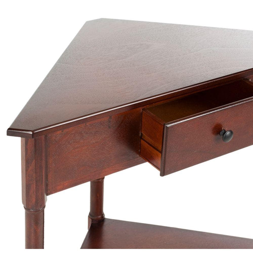 Gomez Corner Table - AMH5709D - Brown - Safavieh Couture