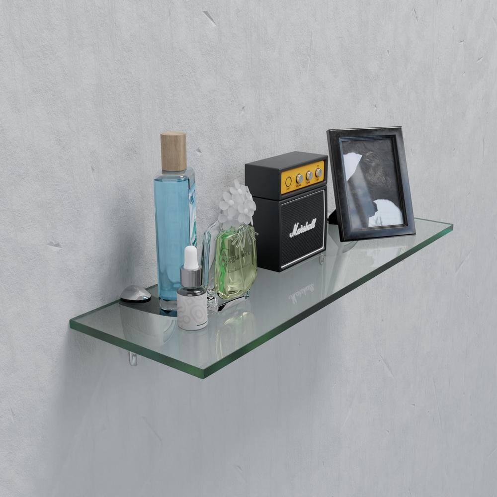 Latitude Run® Glass Accent Shelf with Adjustable Shelves