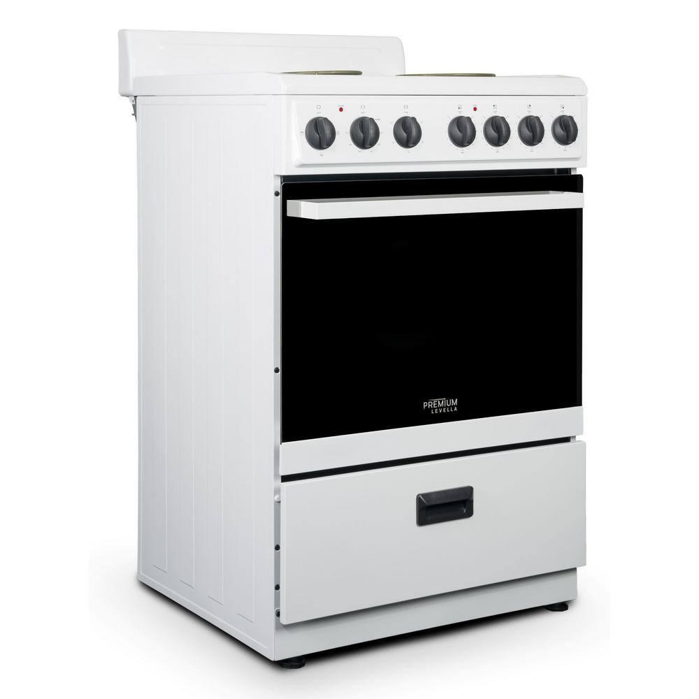 Premium Levella 24" 2.7 Cubic Feet Smart Electric Free Standing Range with 4 Burners