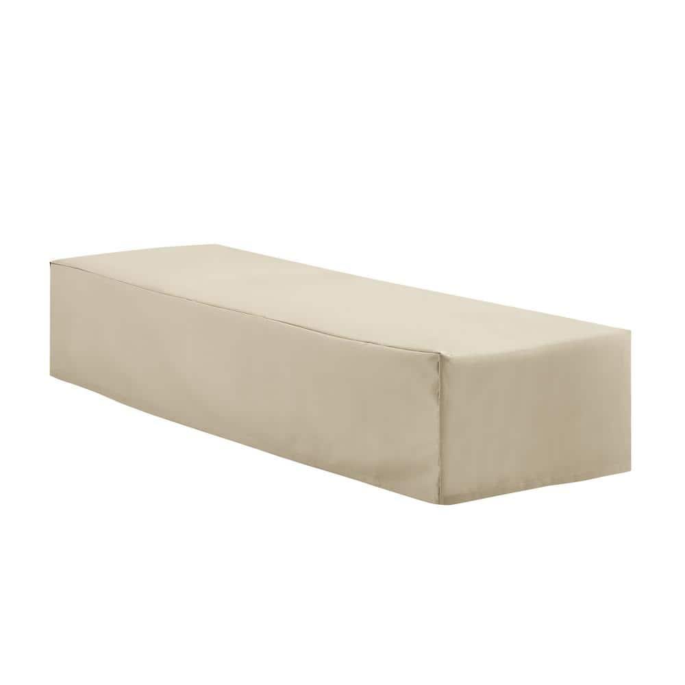 Crosley Outdoor Chaise Lounge Furniture Cover, Tan: Polyester, Waterproof, Scratch-Resistant, Drawstring Closure