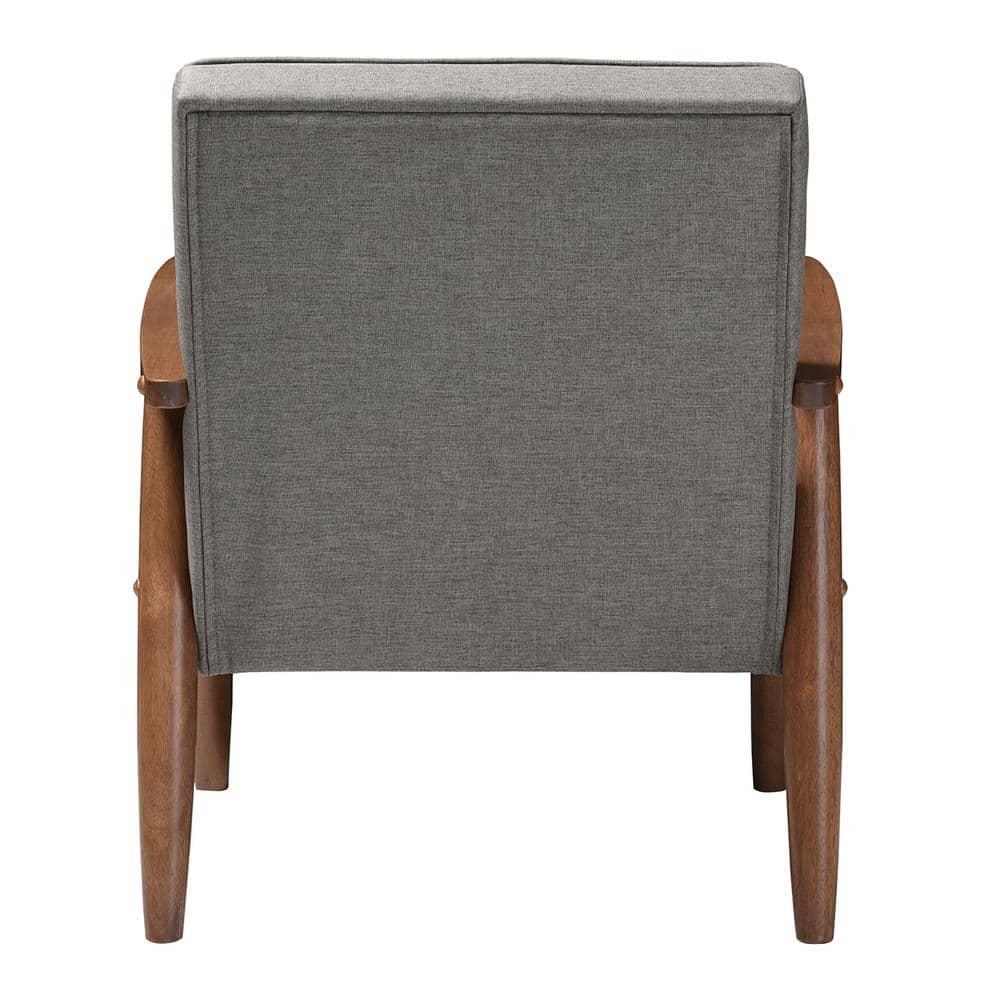 George Oliver Studio Sorrento Accent Chair, 1 Seater, Grey, Brown
