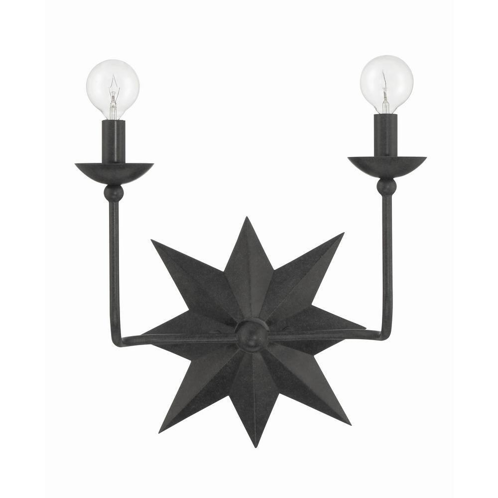 Crystorama Lighting Astro 2 - Light Sconce in  Black