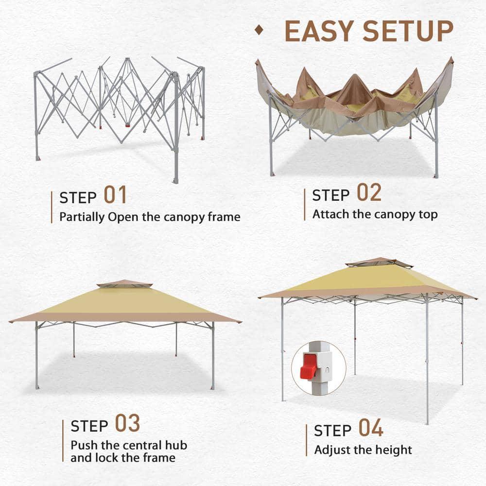 EAGLE PEAK 12 Ft. W x 12 Ft. D Steel Pop-Up Canopy