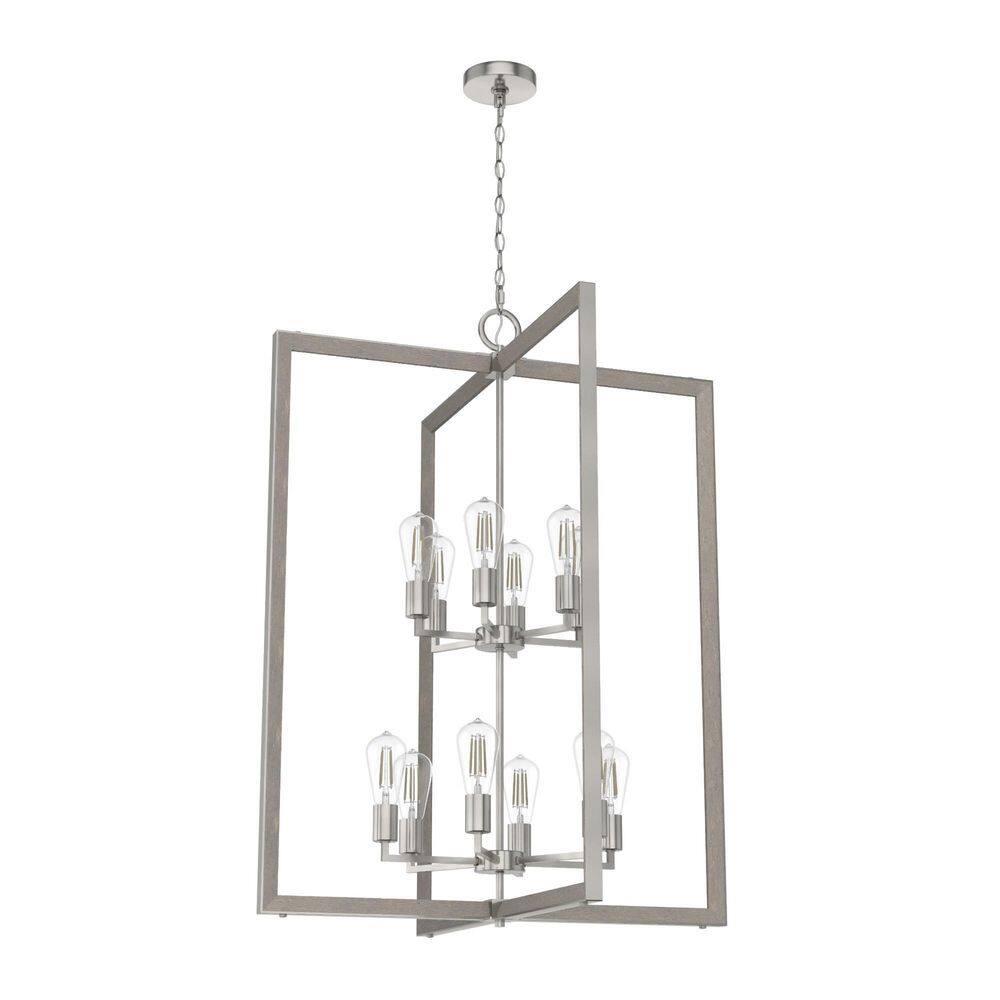 Woodburn 12 Light 30.5 Inch Foyer Pendant Ceiling Light Fixture