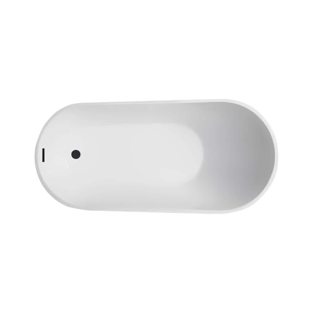 55.3" X 28.3" Freestanding Soaking Bathtub