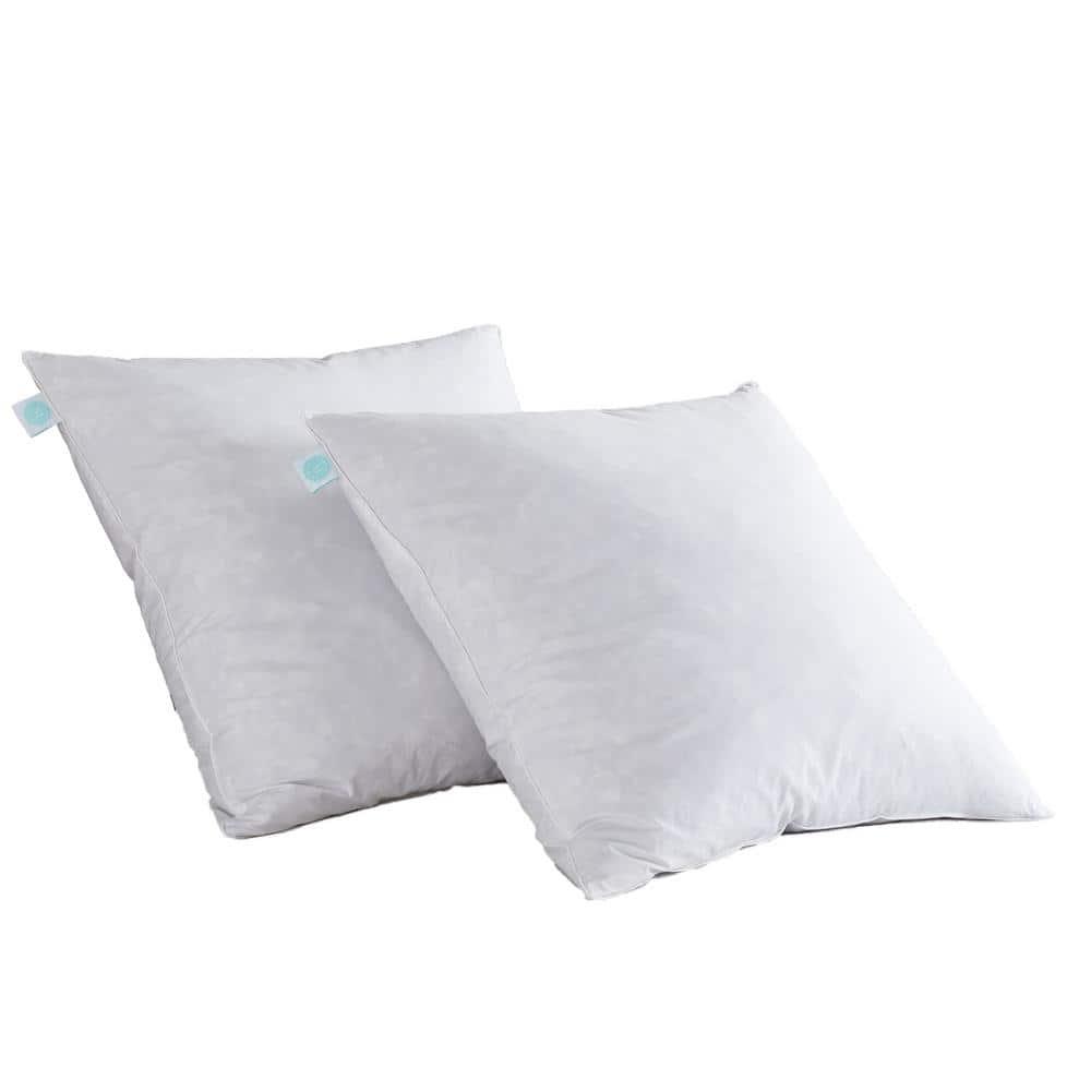 Blue Ridge Martha Stewart 233 Thread Count Cotton Square Feather Pillow - White