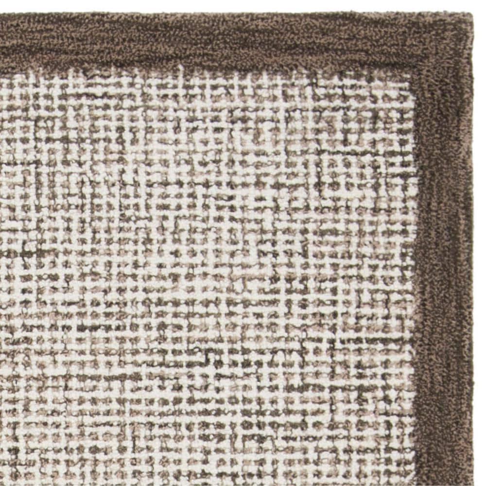 Abstract ABT220 Handmade Indoor Area Rug - Brown/Ivory - 6'x6' - Safavieh