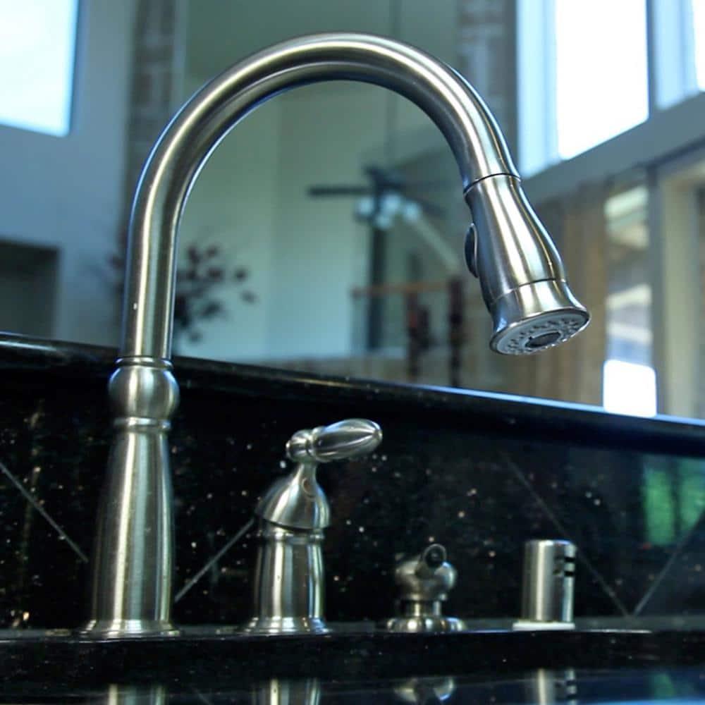 DANCO Traditional Smart Spray Kitchen Sink Faucet Pull Down Faucet Spray Head, Stainless Steel, 1-Pack (10724)