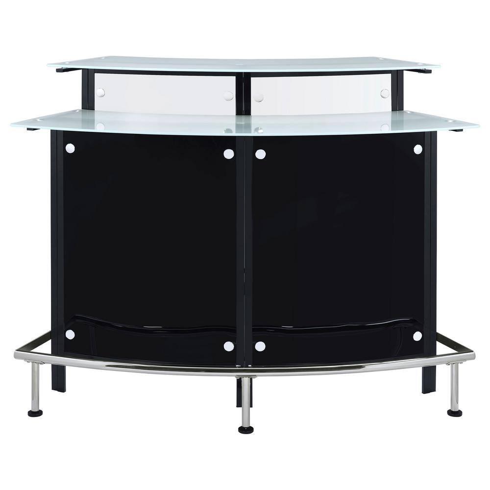 Coaster Company Contemporary Bar Table, Chrome/Black
