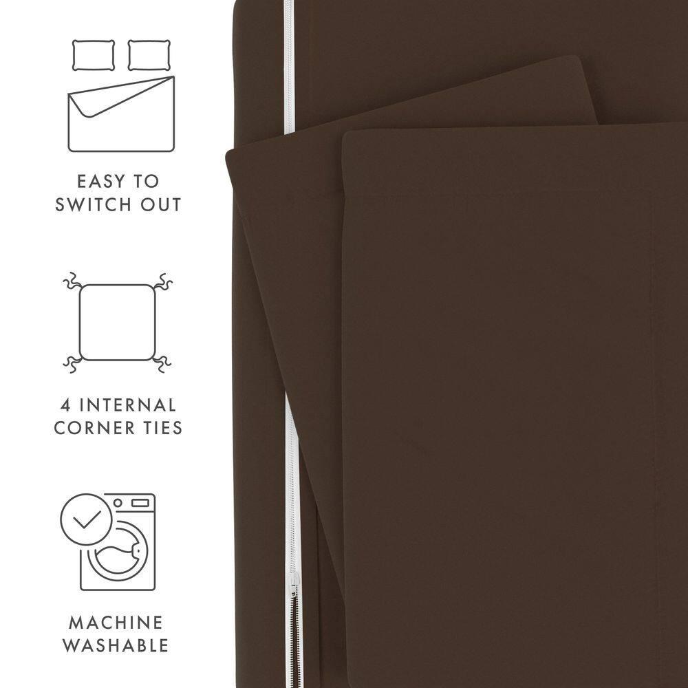 Chocolate 3 Piece Duvet Cover Set Twin/Twin Extra Long, by Simply Soft