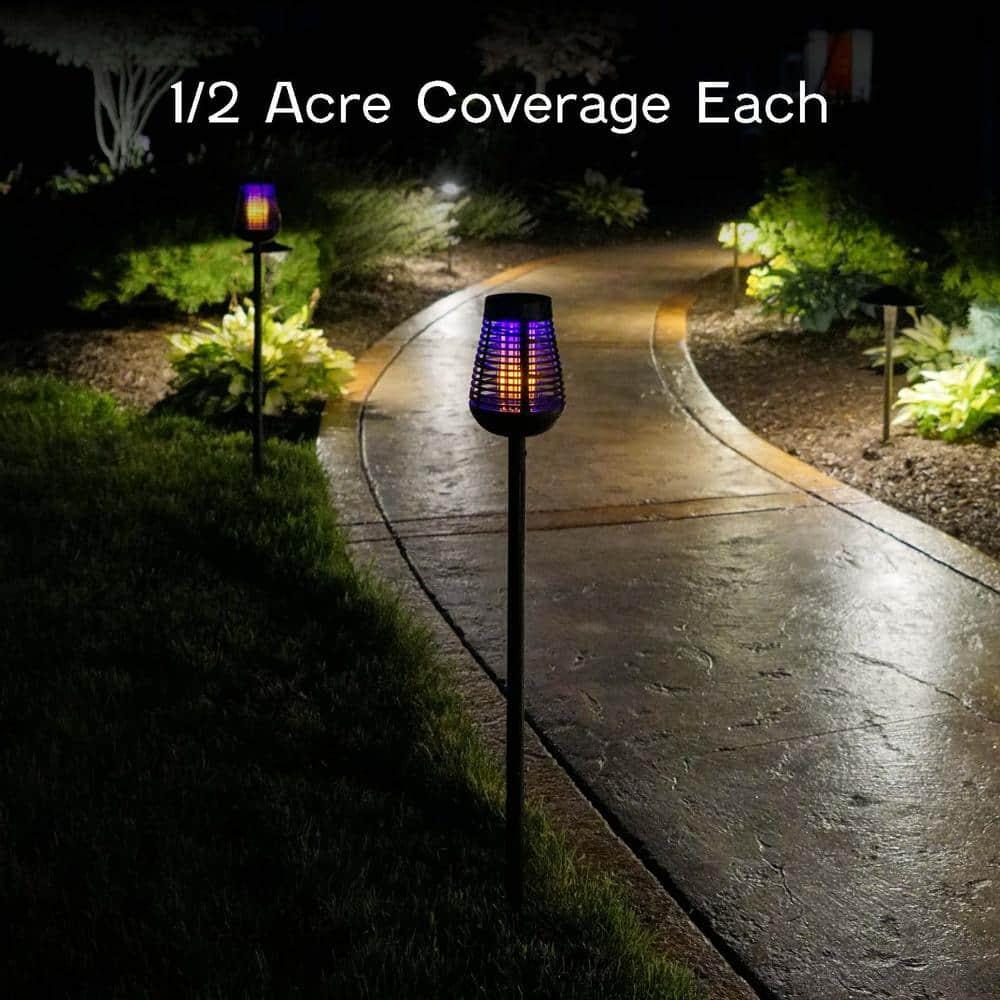 PIC Pic Flickering Flame Solar Bug Zapper Insect Killer Torch