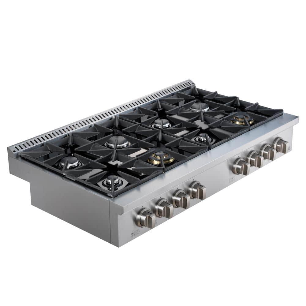 Ancona Ancona 48" Black Gas 8 Burner Cooktop AN-2162