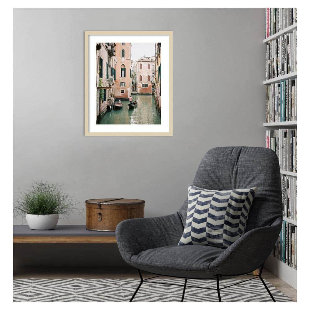 Amanti Art 21"x25" Venice Canals I by Justine Milton Wood Framed Wall Art Print