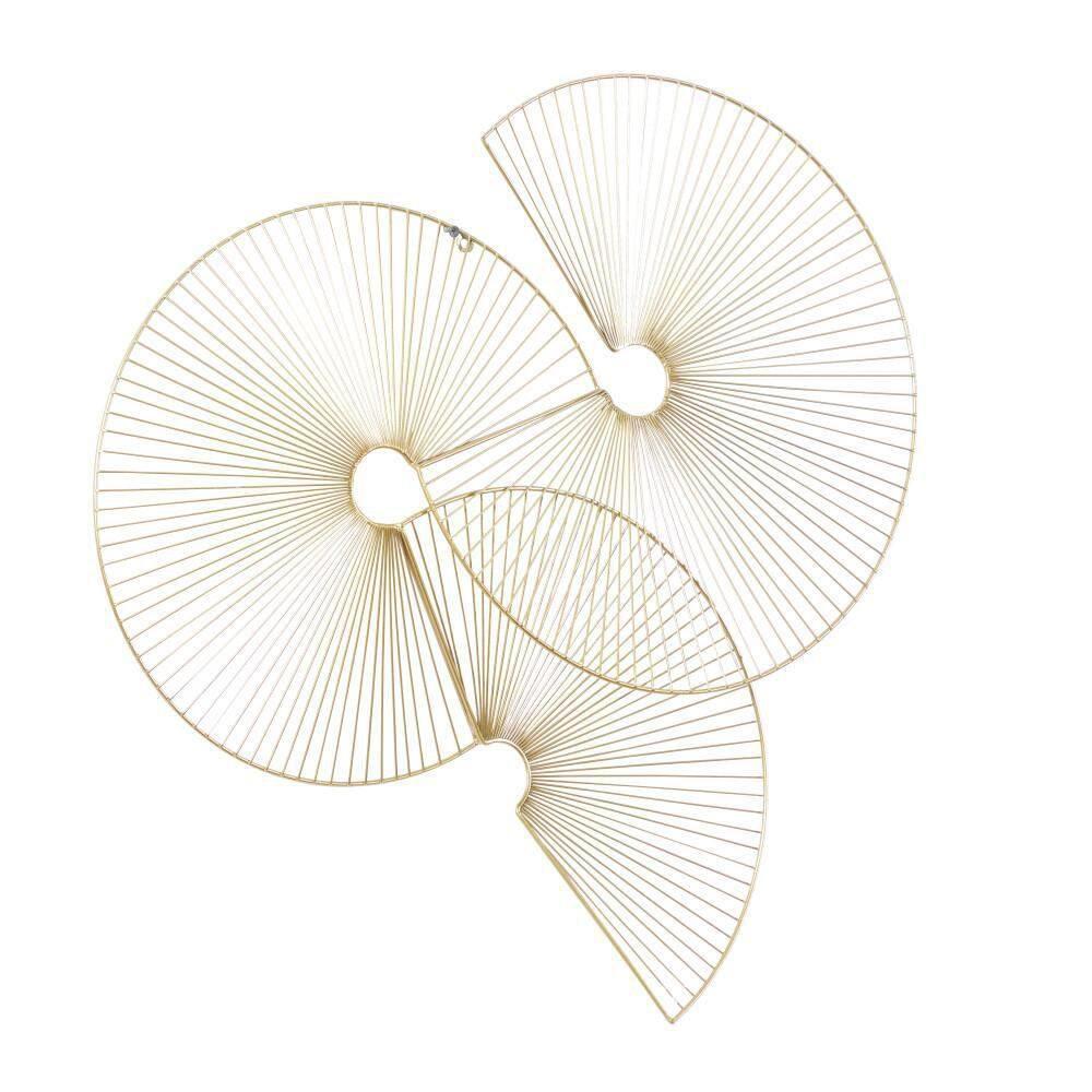 CosmoLiving by Cosmopolitan Gold Metal Half Moon Sunburst Wall Decor