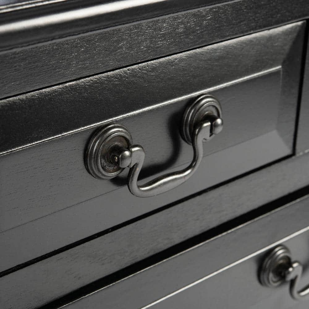 Primrose 3 Drawer Console Table - CNS5707B - Black - Safavieh
