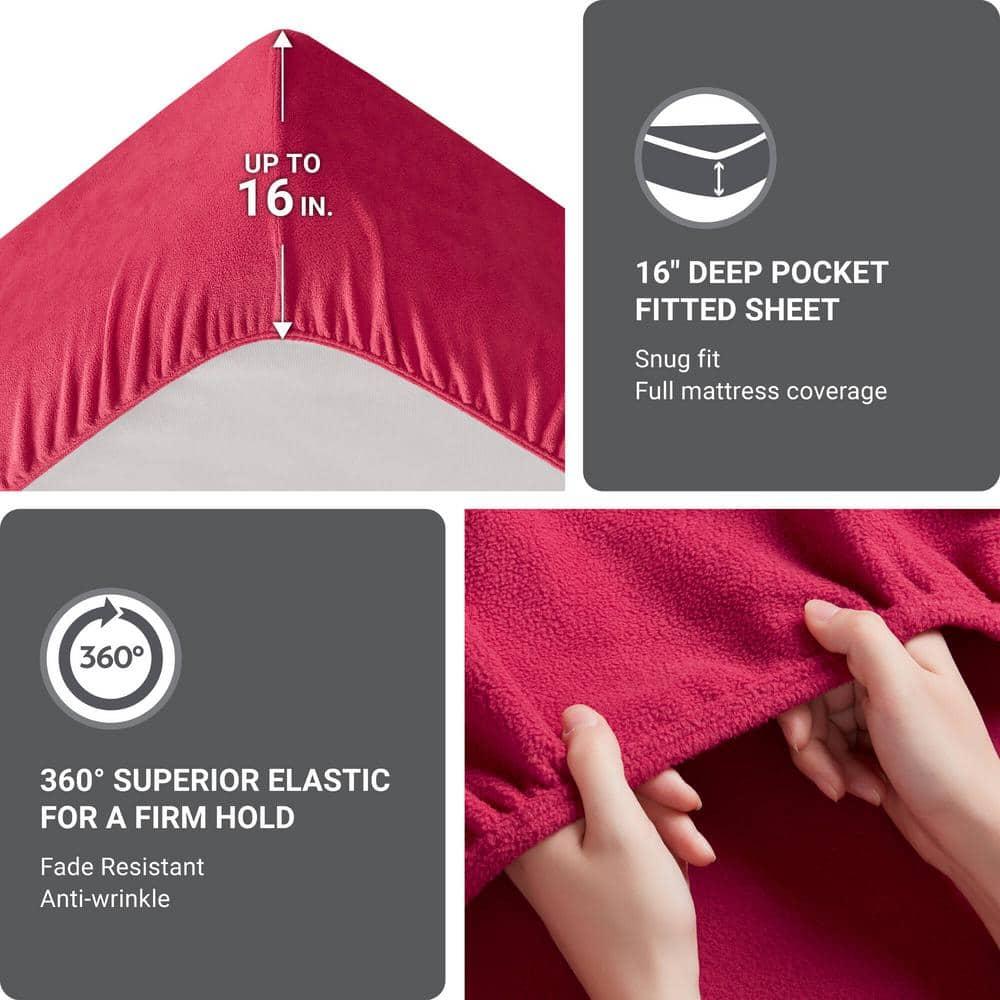 Madison Park Micro Fleece Sheet Set