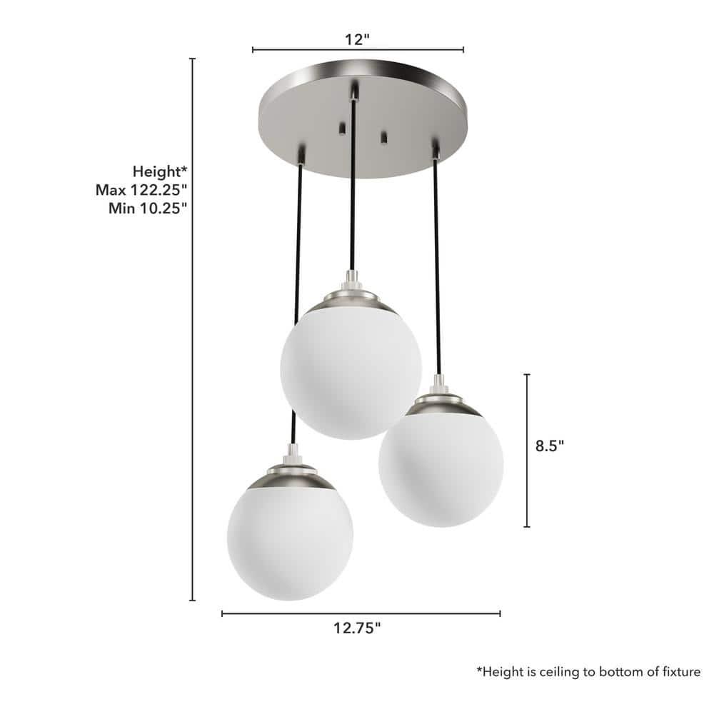 Hunter Fan Hepburn 3 - Light Cluster Globe Pendant