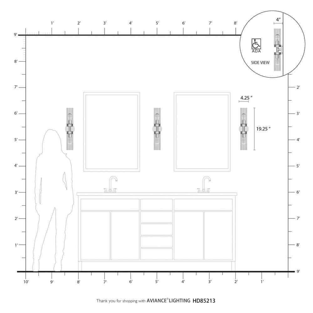 Livex Lighting Ludlow 2 - Light Vanity in  Polished Chrome